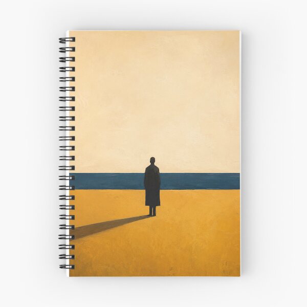 Item preview, Toward the Horizon – Minimalist Lone Figure Abstract Landscape designed and sold by Moodzu.