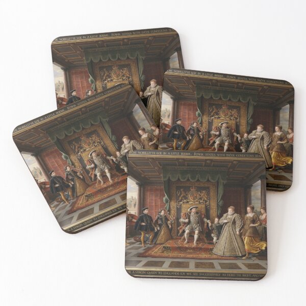 Artikelvorschau, Heinrich VIII., König von England, und seine Familie, Elisabeth I. und andere (3D-Renderversion) entworfen und verkauft von Vintage Designs +.