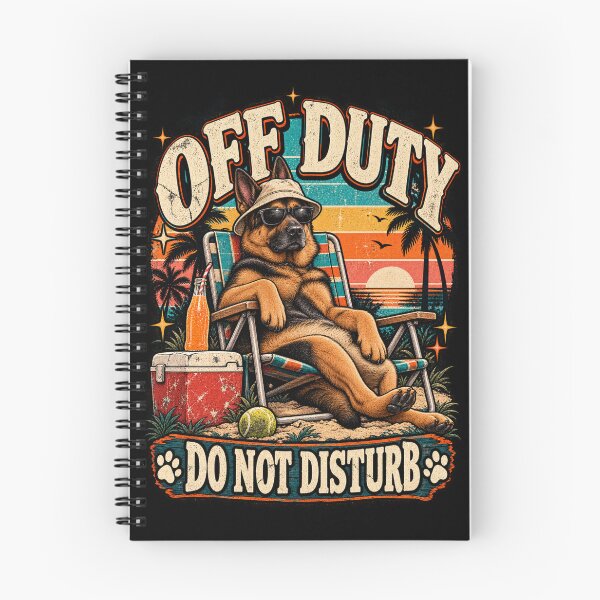 Item preview, Off Duty Do Not Disturb – Funny German Shepherd Retro Dog designed and sold by GrimCuteStudio.