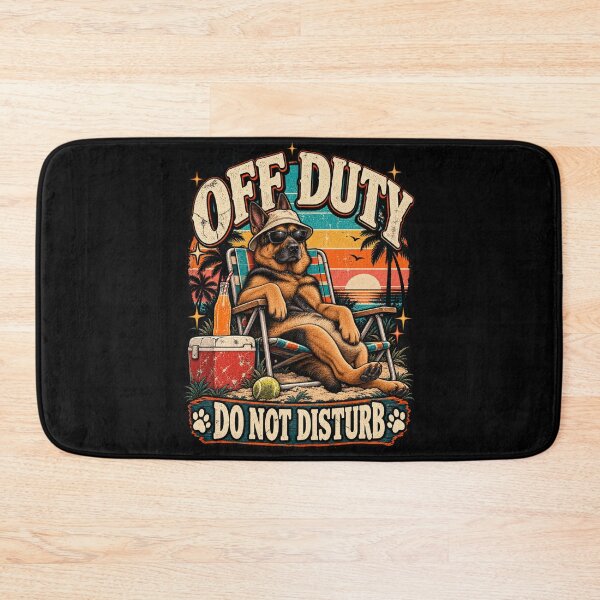 Artikelvorschau, Off Duty Do Not Disturb – Funny German Shepherd Retro Dog entworfen und verkauft von GrimCuteStudio.