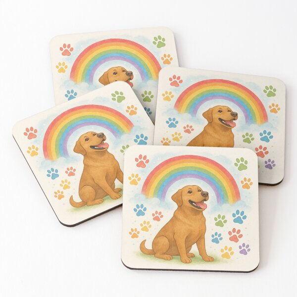 Item preview, Rainbow Bridge Labrador – Pet Memorial Watercolour Dog Art designed and sold by Sandy's Cheeky Studio.