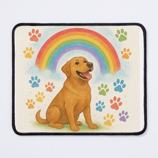 Item preview, Rainbow Bridge Labrador – Pet Memorial Watercolour Dog Art designed and sold by Sandy's Cheeky Studio.
