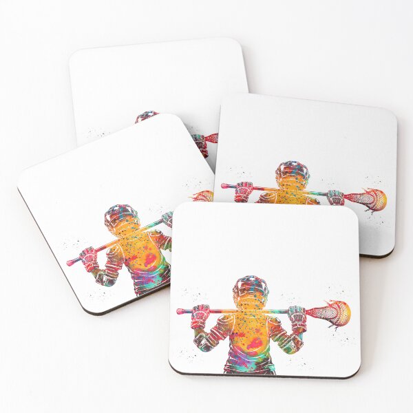 Item preview, Little Boy Lacrosse Player Watercolor Art designed and sold by Liededrom..