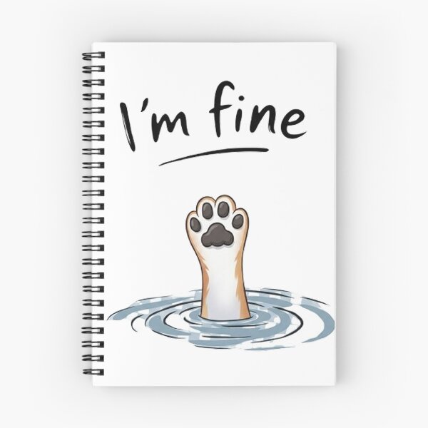 Item preview, I'm Fine Ginger Shiba Paw Sinking Meme designed and sold by PetalsPaws.