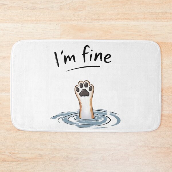 Item preview, I'm Fine Ginger Shiba Paw Sinking Meme designed and sold by PetalsPaws.