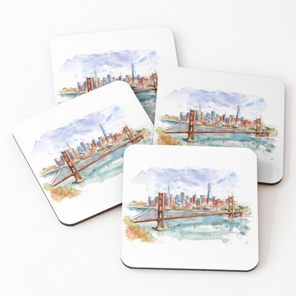 Item preview, Golden Gate Bridge and Cityscape San Francisco designed and sold by kolonjArt.