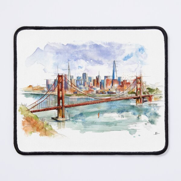 Item preview, Golden Gate Bridge and Cityscape San Francisco designed and sold by kolonjArt.