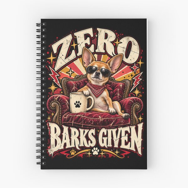 Item preview, Zero Barks Given – Funny Chihuahua Attitude Vintage Dog designed and sold by GrimCuteStudio.