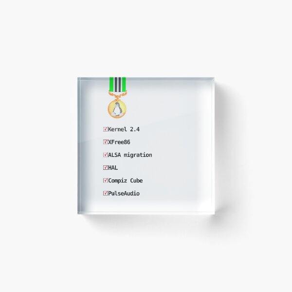 Item preview, The Linux veteran: kernel 2.4, XFree86, Alsa Migration, HAL, Compiz cube, Pulse Audio designed and sold by LittleGreyMan2026.