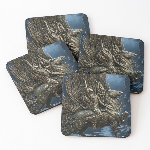 Item preview, Brünnhilde on Grane leaps onto the funeral pyre of Siegfried. Illustration for Siegfried and The Twilight of the Gods by Arthur Rackham 3D version designed and sold by Vintage Designs +.