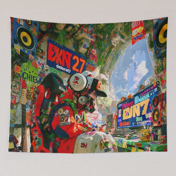 Item preview, Gamer Lair - Cyberpunk Sci Fi Anime art designed and sold by Delerat7.