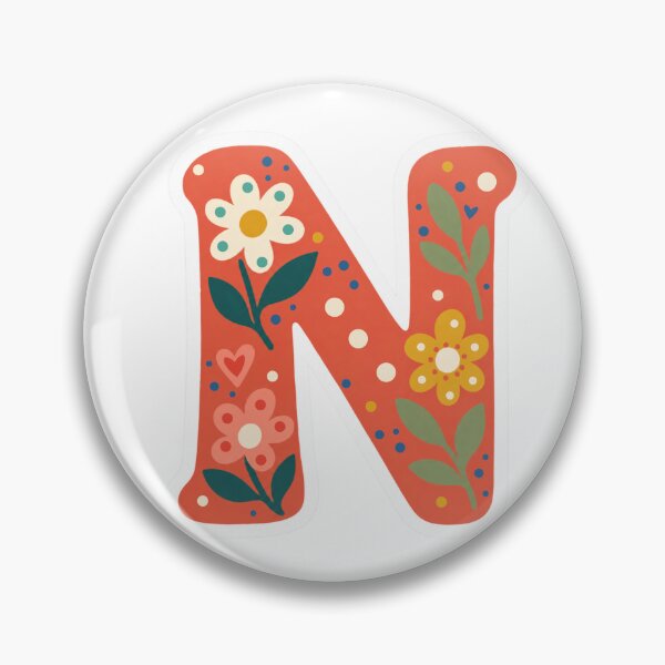 Item preview, Floral Letter N– Inspirivity Monogram Sticker designed and sold by Inspirivity.