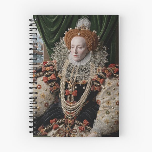 Item preview, Queen Elizabeth I of England vintage portrait re imagined in 3D designed and sold by Vintage Designs +.