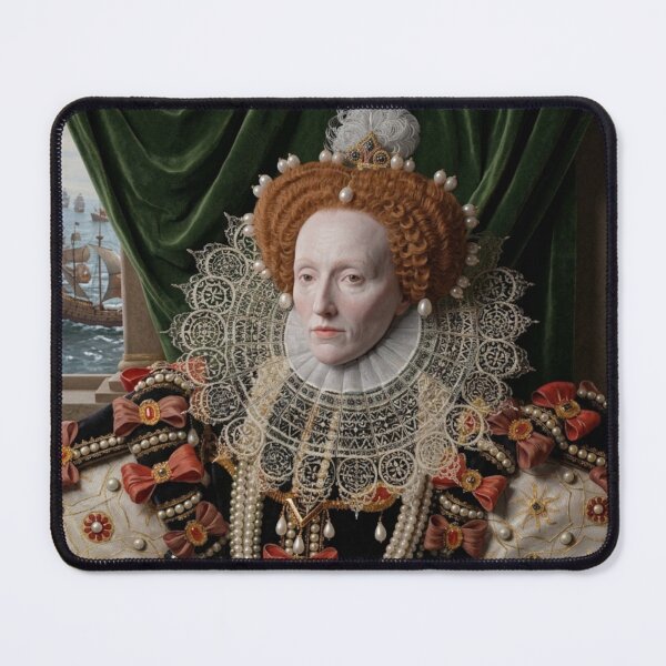 Item preview, Queen Elizabeth I of England vintage portrait re imagined in 3D designed and sold by Vintage Designs +.