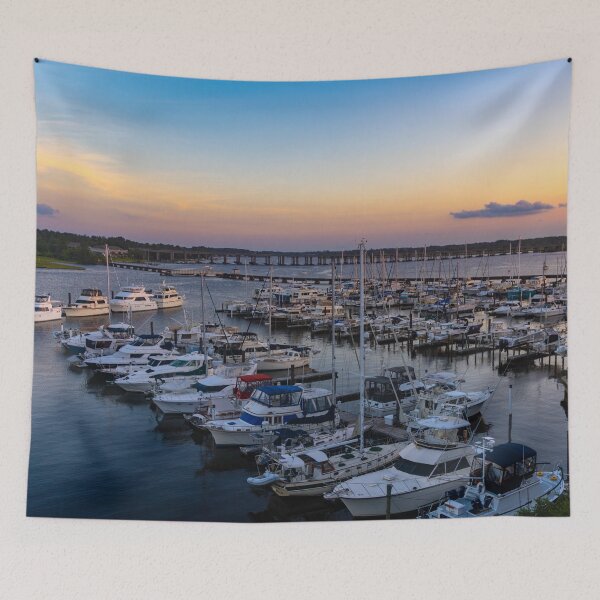 Item preview, Sunset at the Marina designed and sold by TinyDinoDesigns.