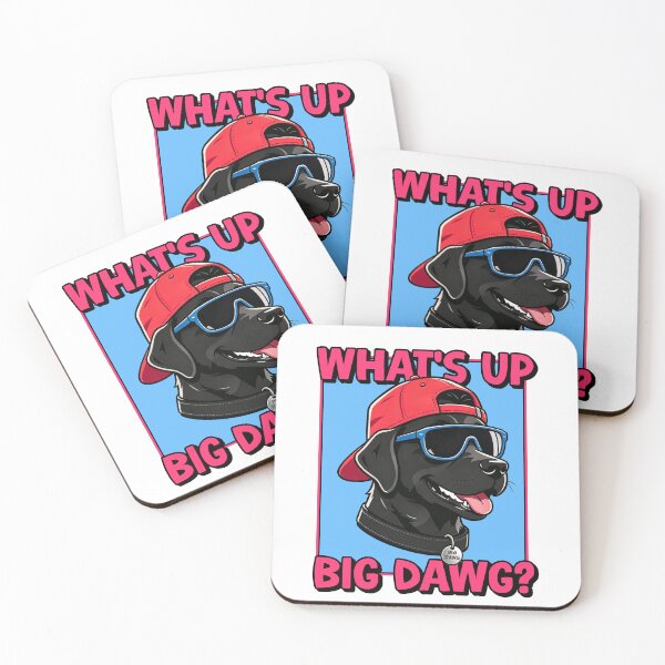 Item preview, What's up big dawg black labrador 90's meme designed and sold by Captain-Jackson.