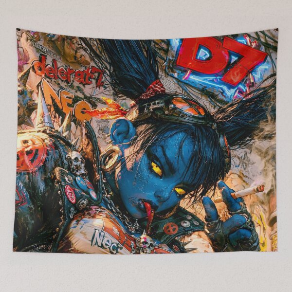 Aperçu de l'œuvre Mystique Punk - Art anime cyberpunk de science-fiction créée et vendue par Delerat7.