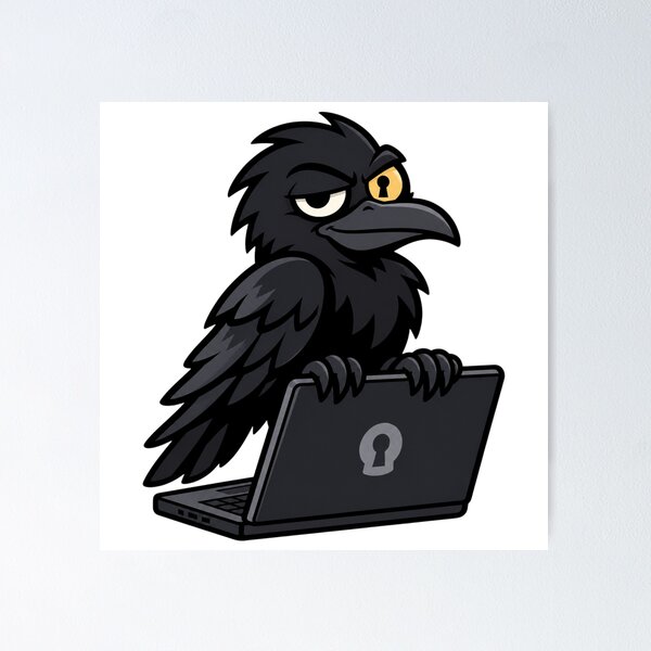Item preview, This Crow Knows Everything, Smug Crow Sticker designed and sold by NS.