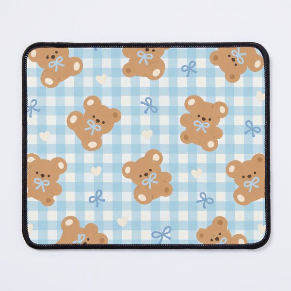 Item preview, Blue Gingham Teddy Bear Bow Pattern designed and sold by Luv4tete.