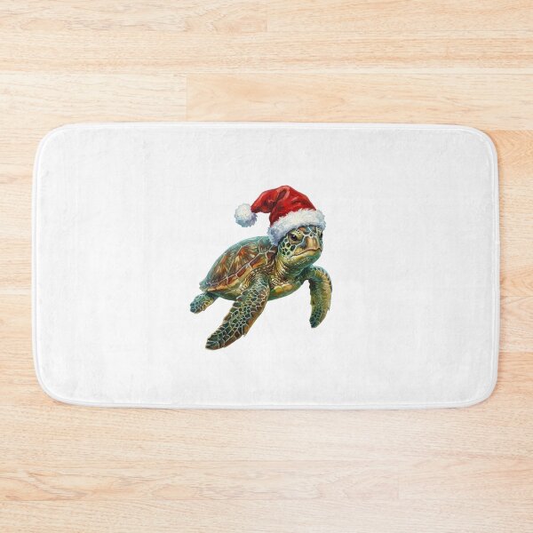 Item preview, Christmas Sea Turtle Wearing Santa Hat – Festive Ocean Holiday designed and sold by SOUFIANE1991.