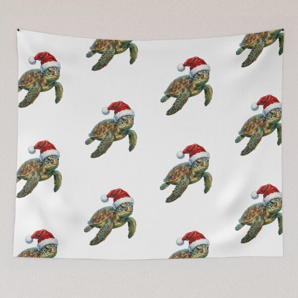Item preview, Christmas Sea Turtle Wearing Santa Hat – Festive Ocean Holiday designed and sold by SOUFIANE1991.