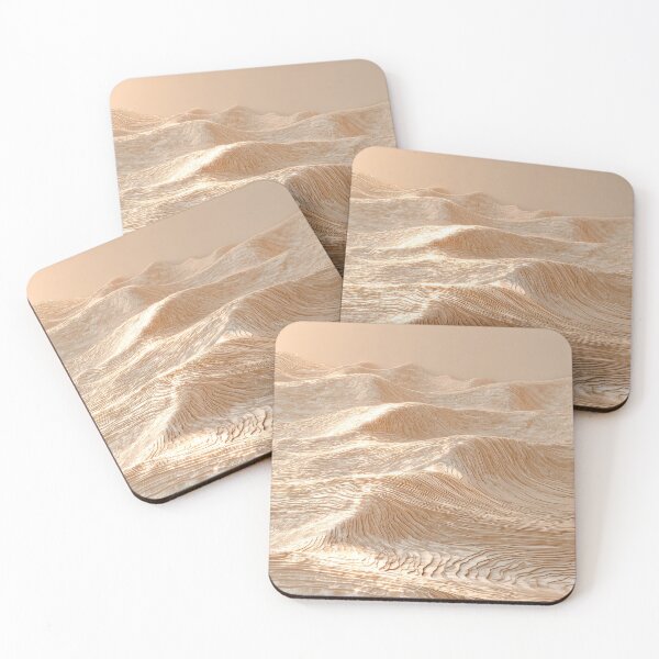 Item preview, Golden Sand Dunes Minimalist Desert Landscape Art Print designed and sold by MargaretWiktor.