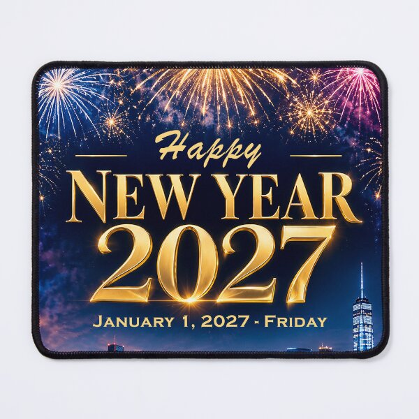 Item preview, HAPPY NEW YEAR 2027 - January 1, 2027 - Friday designed and sold by DBM Photo Art 1.