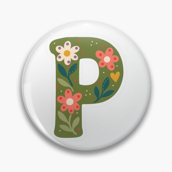 Item preview, Floral Letter P– Inspirivity Monogram Sticker designed and sold by Inspirivity.