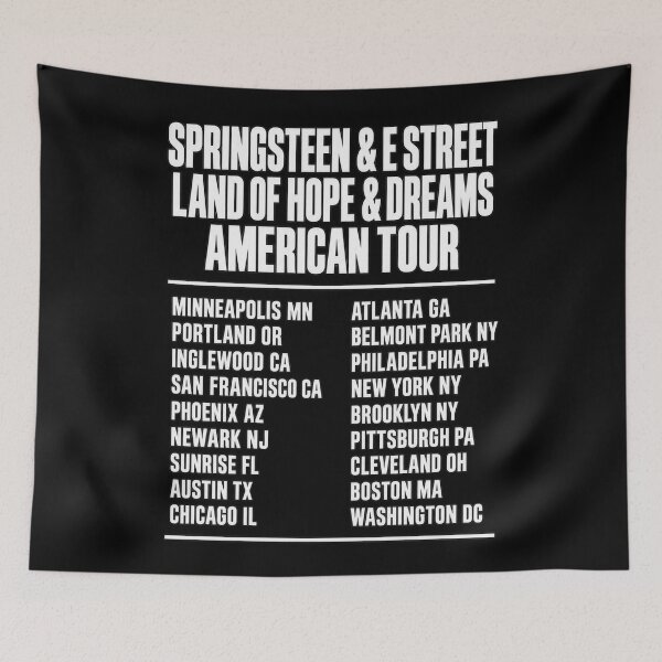 Item preview, Springsteen Land of Hope and Dreams American Tour City List designed and sold by choudane.