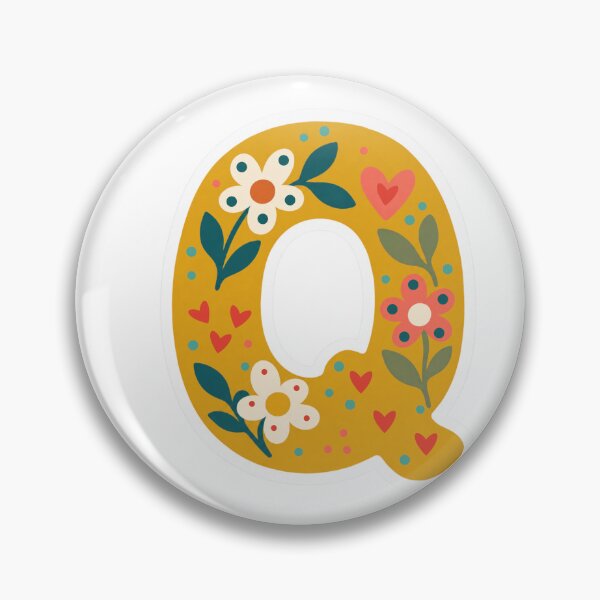 Aperçu de l'œuvre Lettre Q florale – Autocollant monogramme Inspirivity créée et vendue par Inspirivity.