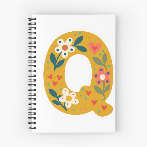 Aperçu de l'œuvre Lettre Q florale – Autocollant monogramme Inspirivity créée et vendue par Inspirivity.