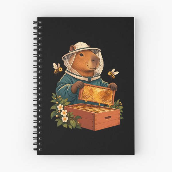 Item preview, Capybara Beekeeper Caring for the Hive designed and sold by JesterKrewArt.
