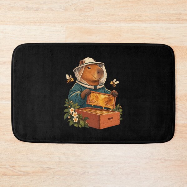 Item preview, Capybara Beekeeper Caring for the Hive designed and sold by JesterKrewArt.