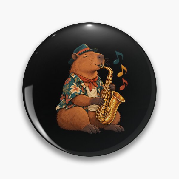 Artikelvorschau, Capybara-Saxophonist spielt eine sanfte Melodie entworfen und verkauft von JesterKrewArt.