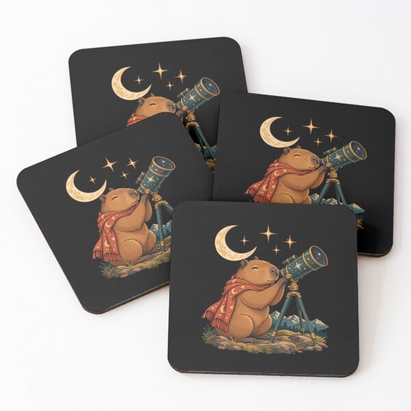 Item preview, Capybara Stargazer Exploring the Night Sky designed and sold by JesterKrewArt.