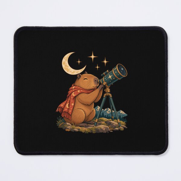 Item preview, Capybara Stargazer Exploring the Night Sky designed and sold by JesterKrewArt.