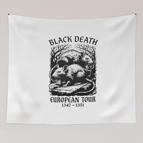Item preview, Black Death European Tour 1347- 1351 Vintage Graphic Shirts, Retro designed and sold by Designart68.