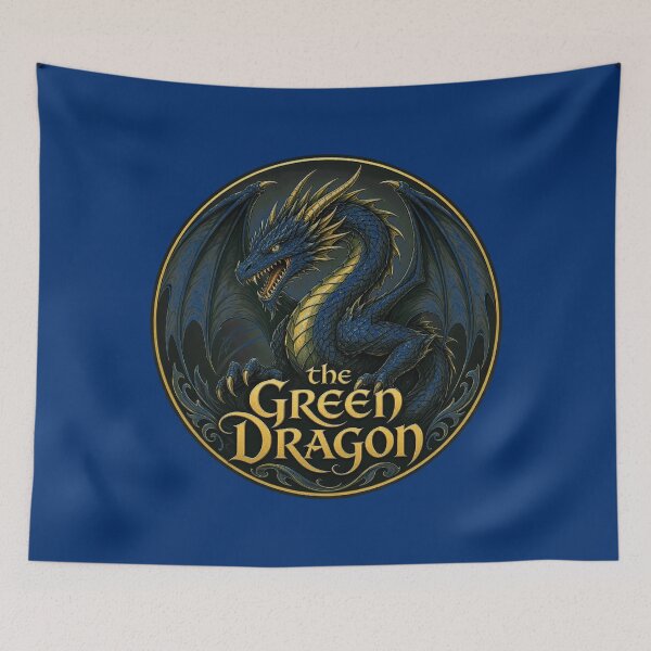 Item preview, The Green Dragon Tavern Fantasy Medieval Pub Ale Sign designed and sold by galvinbaker.