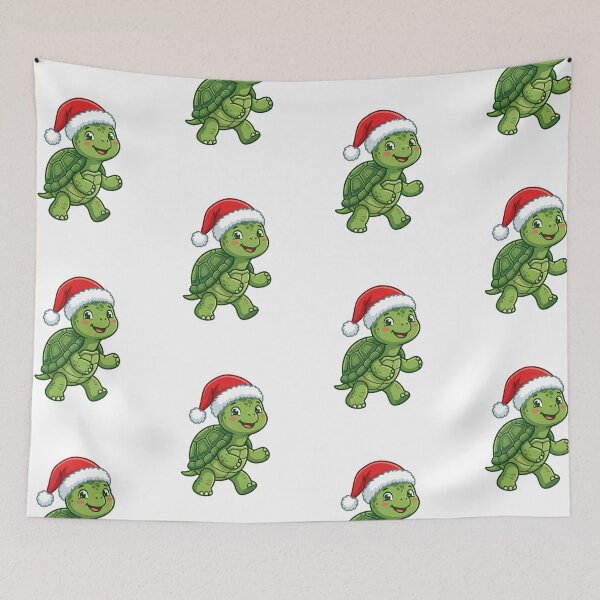 Item preview, Christmas Sea Turtle Wearing Santa Hat – Festive Ocean Holiday designed and sold by SOUFIANE1991.