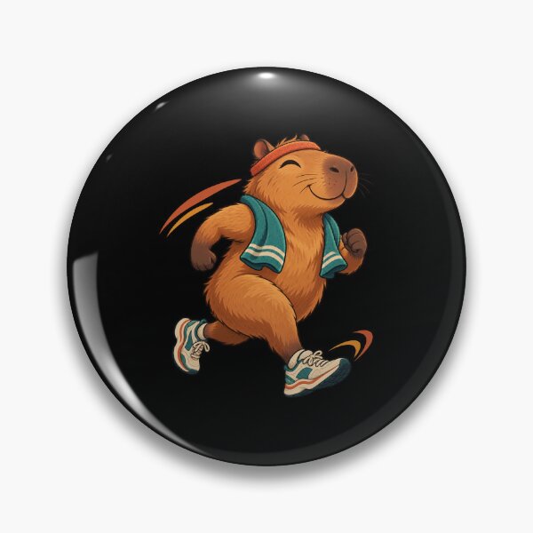 Item preview, Capybara Runner Finding a Happy Pace designed and sold by JesterKrewArt.