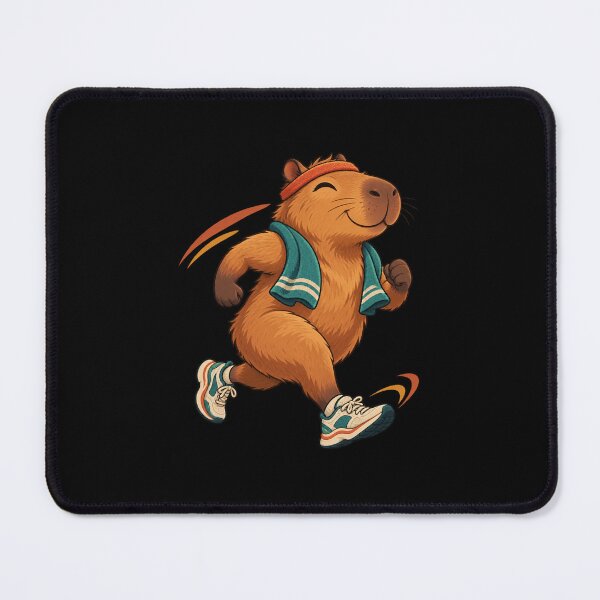 Item preview, Capybara Runner Finding a Happy Pace designed and sold by JesterKrewArt.