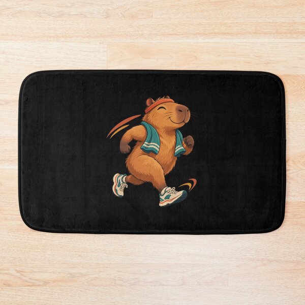 Item preview, Capybara Runner Finding a Happy Pace designed and sold by JesterKrewArt.
