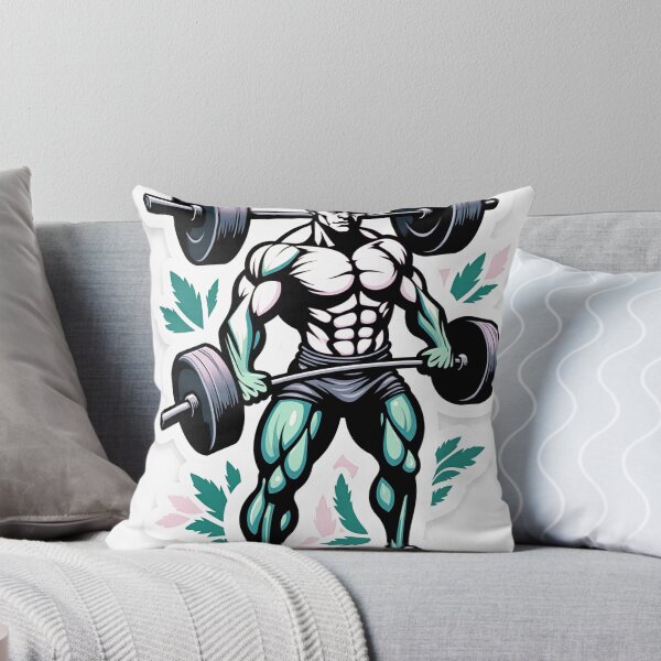 Aperçu de l'œuvre Power Athlete Lifting Barbell - Vibrant Neo-Trad Flash créée et vendue par Qubivibe.