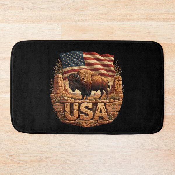 Item preview, USA Heritage – Bison & Great Plains Emblem designed and sold by FlagX.