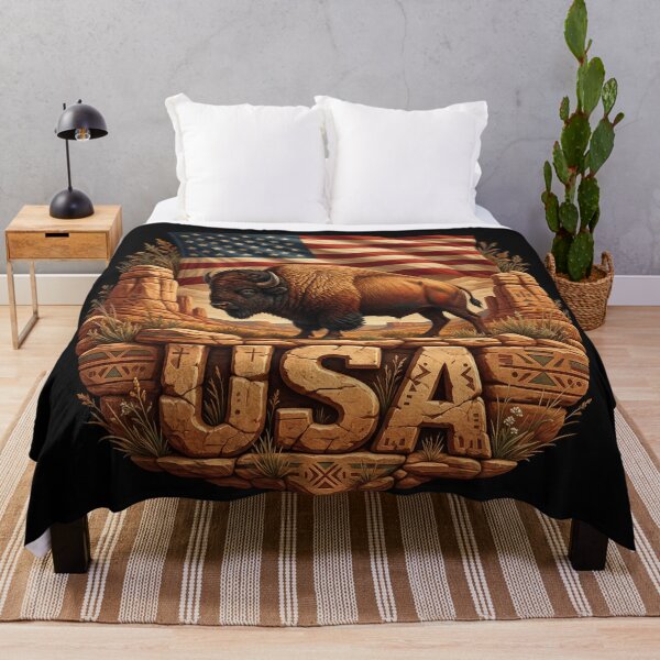 Artikelvorschau, USA Heritage – Bison & Great Plains Emblem entworfen und verkauft von FlagX.
