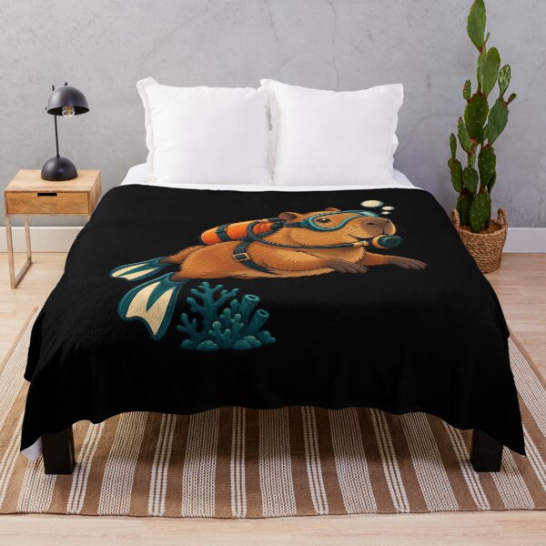 Item preview, Scuba Diving Capybara - Cute Underwater Adventurer designed and sold by JesterKrewArt.