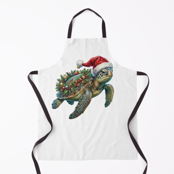 Item preview, Christmas Sea Turtle Wearing Santa Hat – Festive Ocean Holiday designed and sold by SOUFIANE1991.