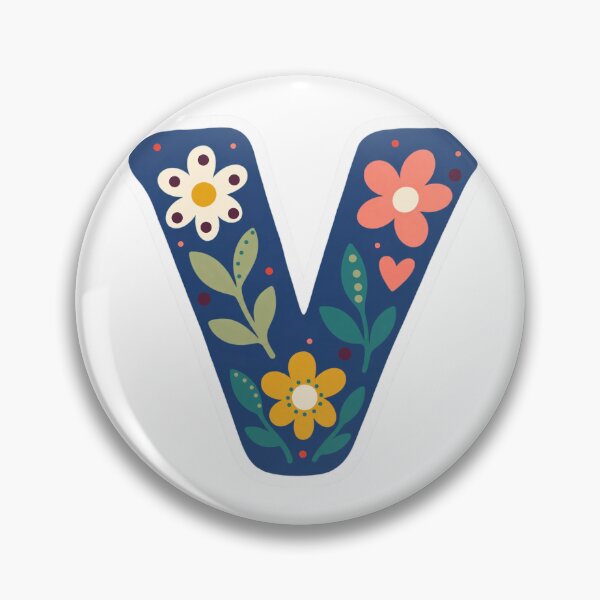 Item preview, Copy of Floral Letter V– Inspirivity Monogram Sticker designed and sold by Inspirivity.