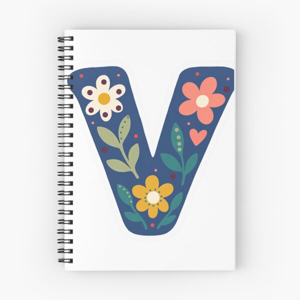 Artikelvorschau, Kopie des floralen Buchstabens V – Monogramm-Aufkleber „Inspirivity“ entworfen und verkauft von Inspirivity.