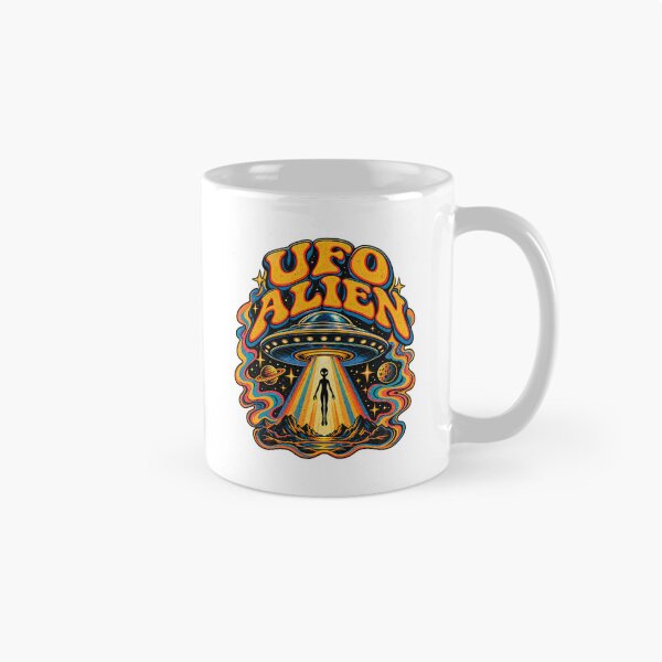 Item preview, UFO Alien Space Invasion | Retro Vintage Psychedelic Graphic designed and sold by Mukesh Saxena.